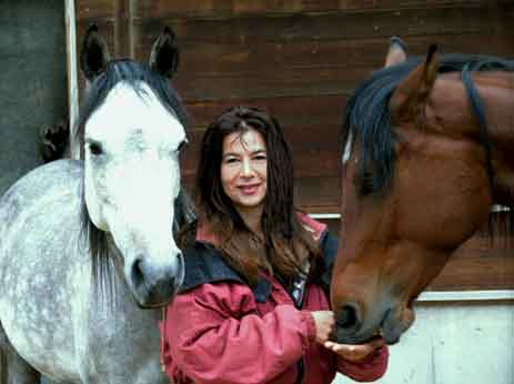 Ritu C. Wendt in Arbeit mit ihre Pferde